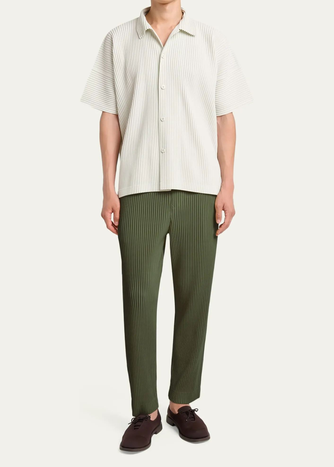 Homme Plisse Issey MiyakeMen's Monthly Colors July Pleated Short-Sleeve Shirt