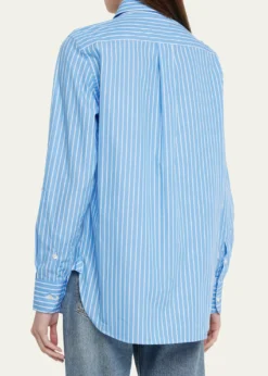 HOMMEGIRLSStripe Classic Button-Up Cotton Shirt