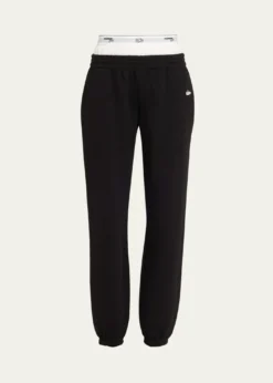 HOMMEGIRLSx Fruit Of The Loom Peekaboo Boxer Straight-Leg Ankle Sweatpants