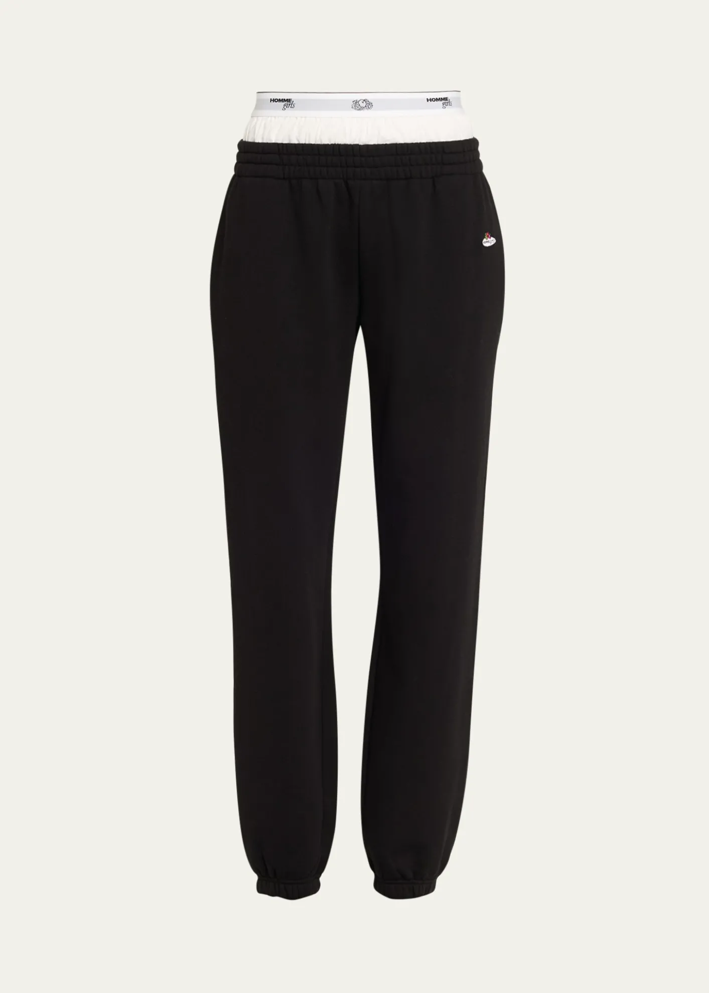 HOMMEGIRLSx Fruit Of The Loom Peekaboo Boxer Straight-Leg Ankle Sweatpants