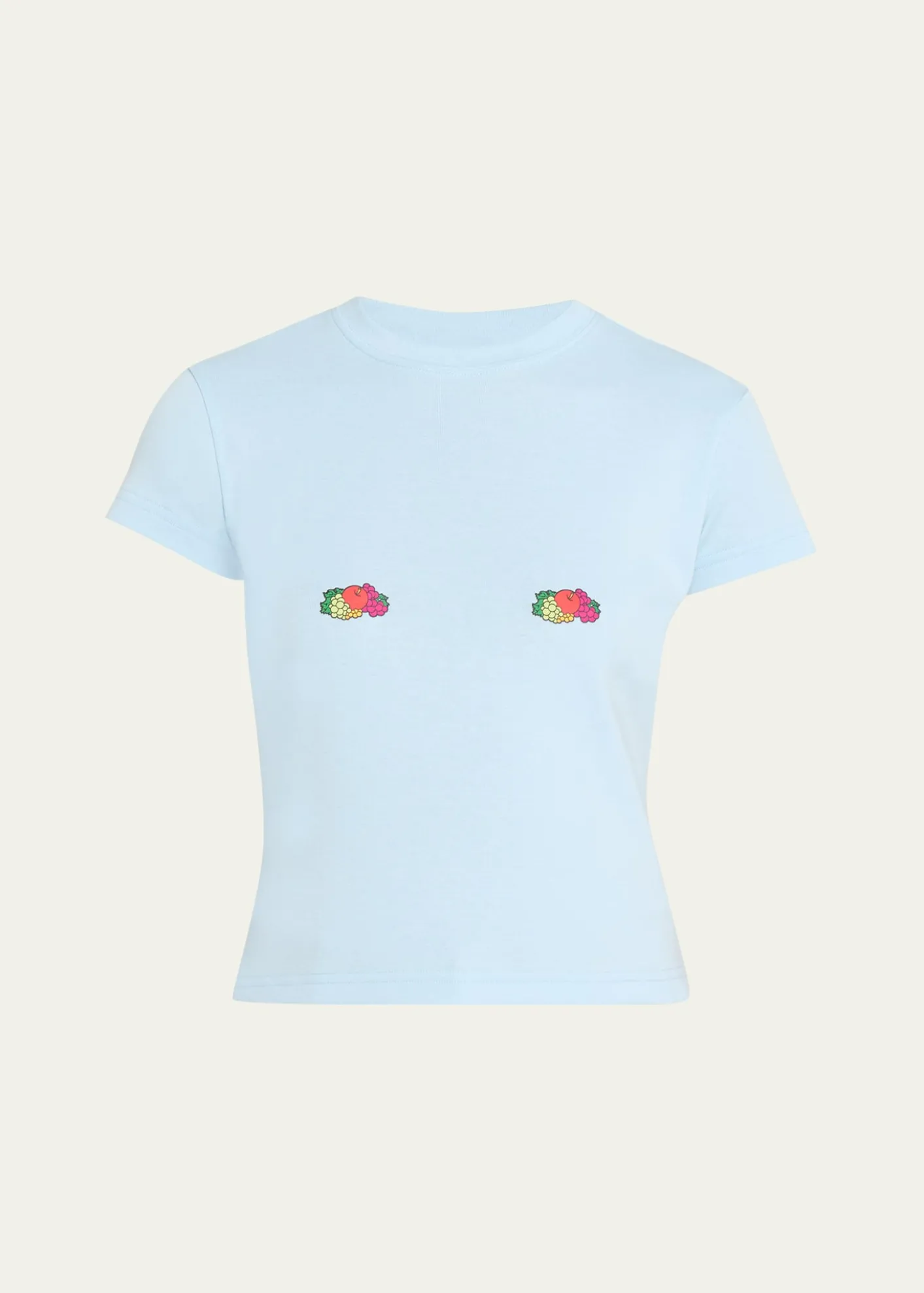 HOMMEGIRLSx Fruit Of The Loom Fruity Double-Logo Short-Sleeve Baby Tee