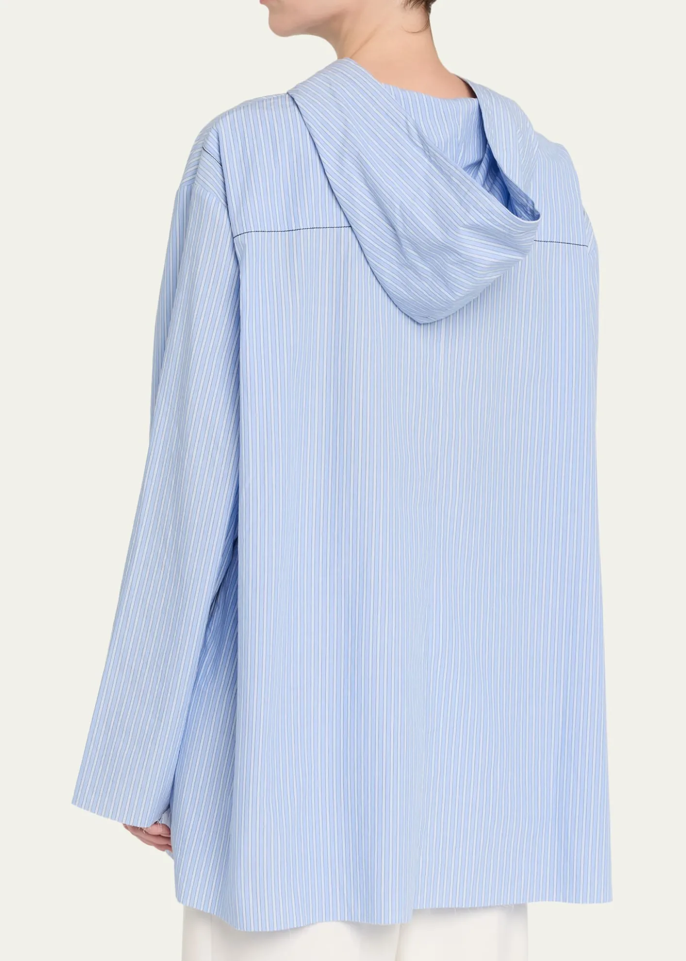 6397Hooded Poplin Shirt