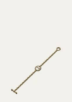 Hoorsenbuhs18k Yellow Gold Chain Bracelet with White Diamond Station
