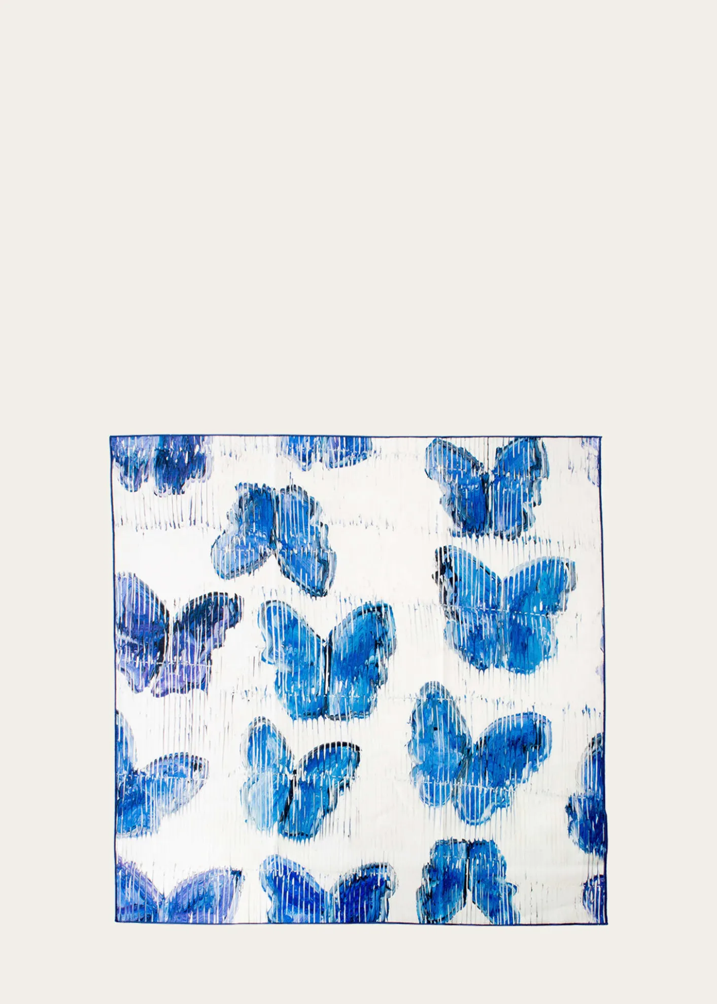 Hunt SlonemBlue Butterflies Cotton Dinner Napkin - 20"