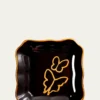 Hunt SlonemButterfly Portrait Plate with Gold Rim - Black