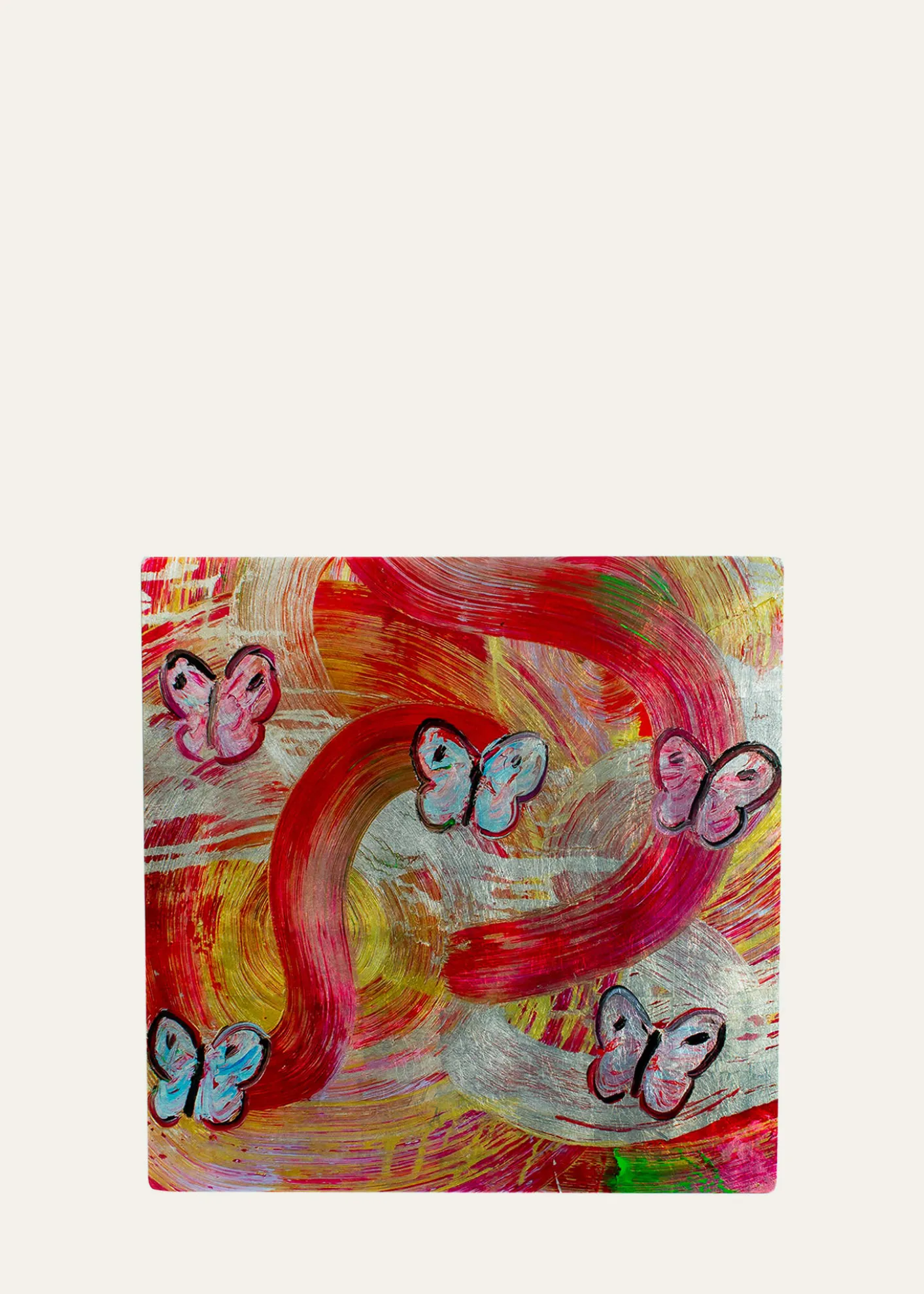 Hunt SlonemButterfly Swirl Square Lacquer Placemat