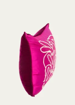 Hunt SlonemEmbroidered Silk & Velvet Seven Bunny Pillow, 22"
