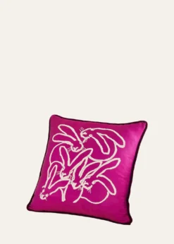 Hunt SlonemHand Embroidered Silk Bunny Pillow