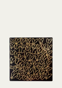 Hunt SlonemMidnight Butterflies Square Lacquer Placemat