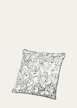 Hunt SlonemRabbit Run Cotton Pillow, 22"