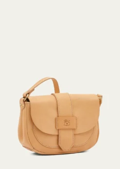 Il BisonteAlloro Saddle Vachetta Leather Crossbody Bag