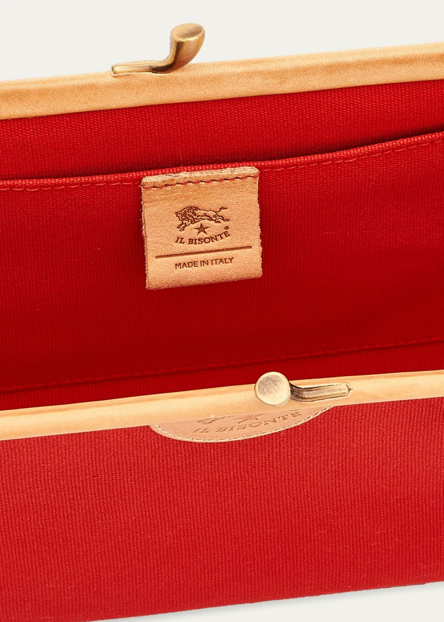 Il BisonteManuela Frame Canvas Clutch Bag