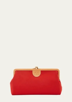 Il BisonteManuela Frame Canvas Clutch Bag