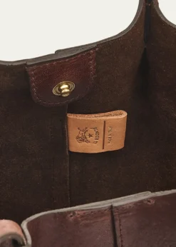 Il BisonteNina Small Pleated Leather Tote Bag