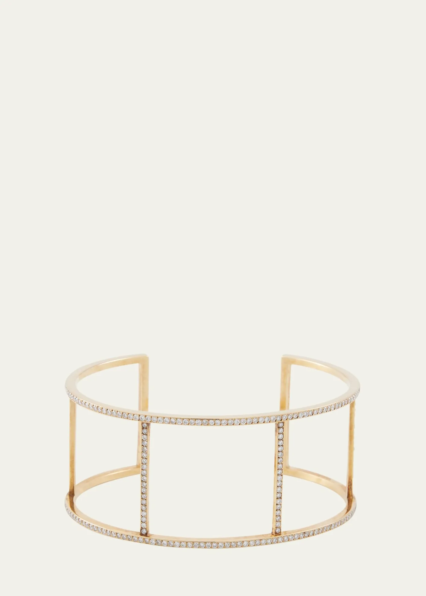 ILEANA MAKRI18K Yellow Gold Wire Cuff with Diamonds