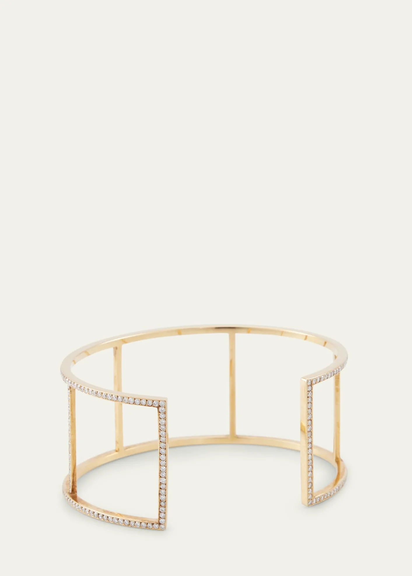 ILEANA MAKRI18K Yellow Gold Wire Cuff with Diamonds