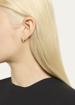 ILEANA MAKRIBaguette Diamond Grass Straw Earrings in 18K Yellow Gold