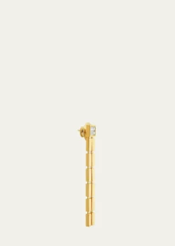 ILEANA MAKRI18K Yellow Gold Double Waterfall Earrings with Baguette Diamonds