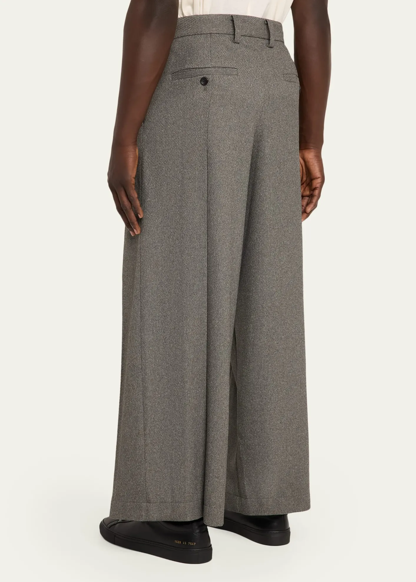 IM MENMen's Wool Like Light Pleated Trousers