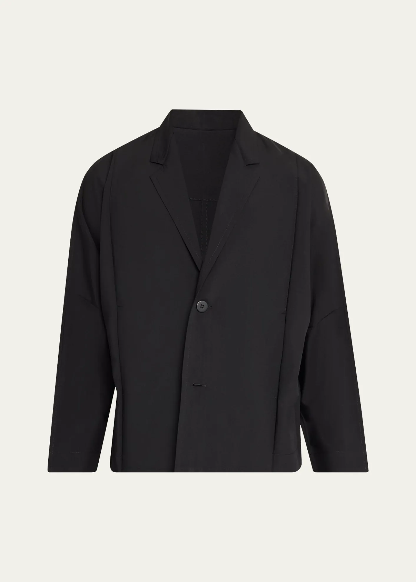 IM MENMen's Black Flat Loose Fit Jacket