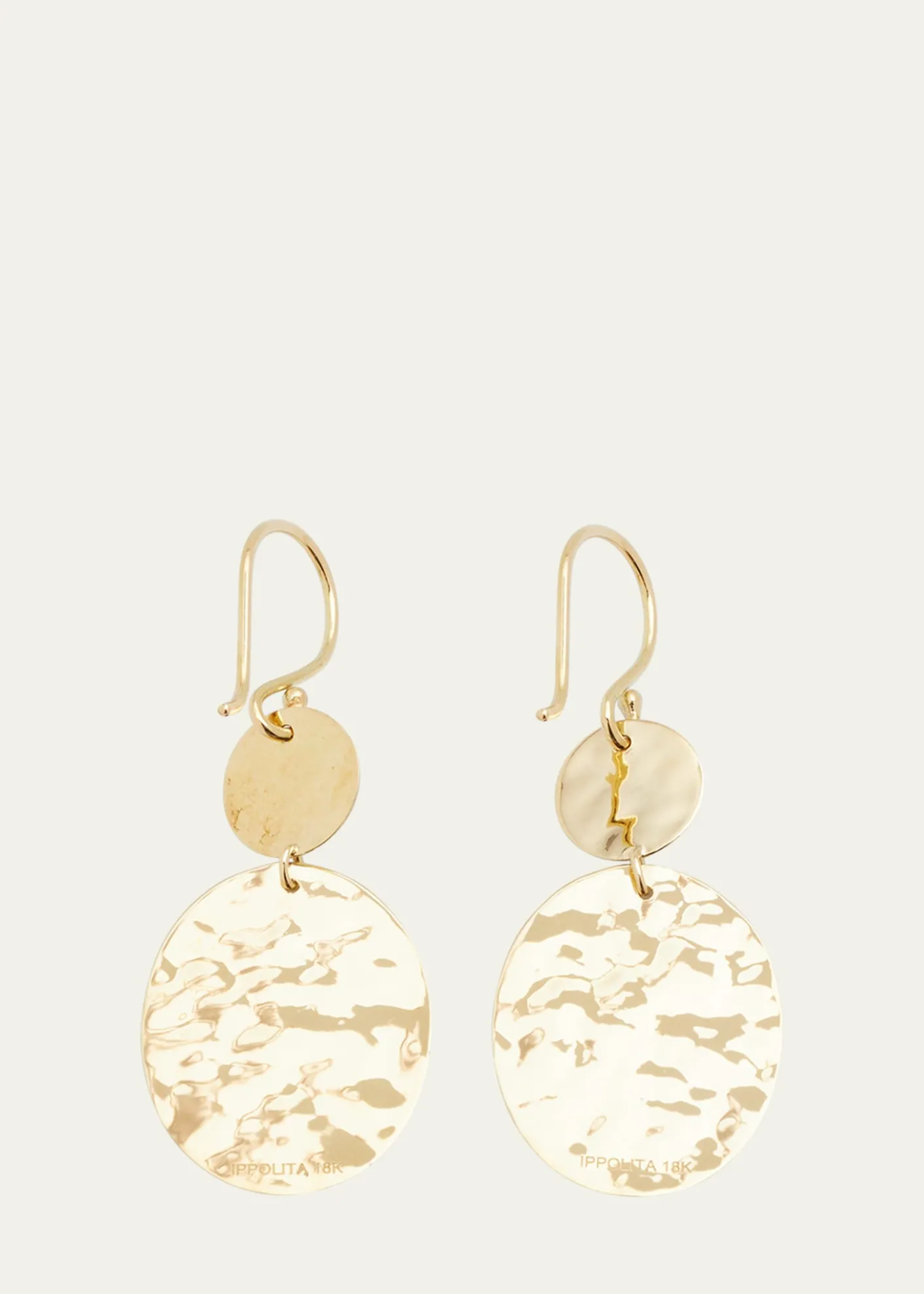 IppolitaCrinkle Hammered Crazy 8 Earrings in 18K Gold