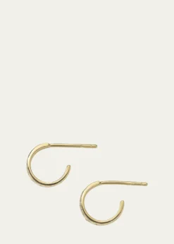 IppolitaHuggie Hoop Earrings in 18K Gold with Diamonds