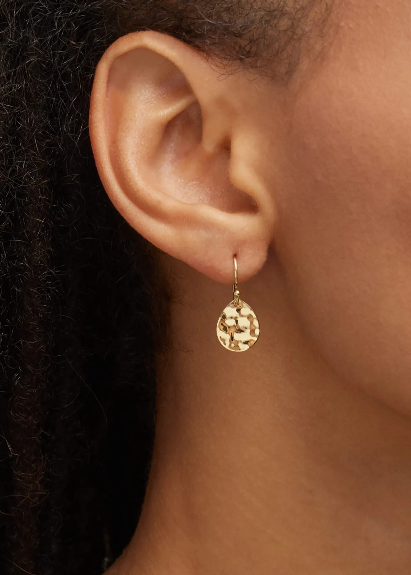 Ippolita18K Classico Crinkle Hammered Teardrop Earrings, S