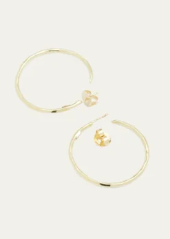 IppolitaLarge Faceted Hoop Earrings in 18K Gold