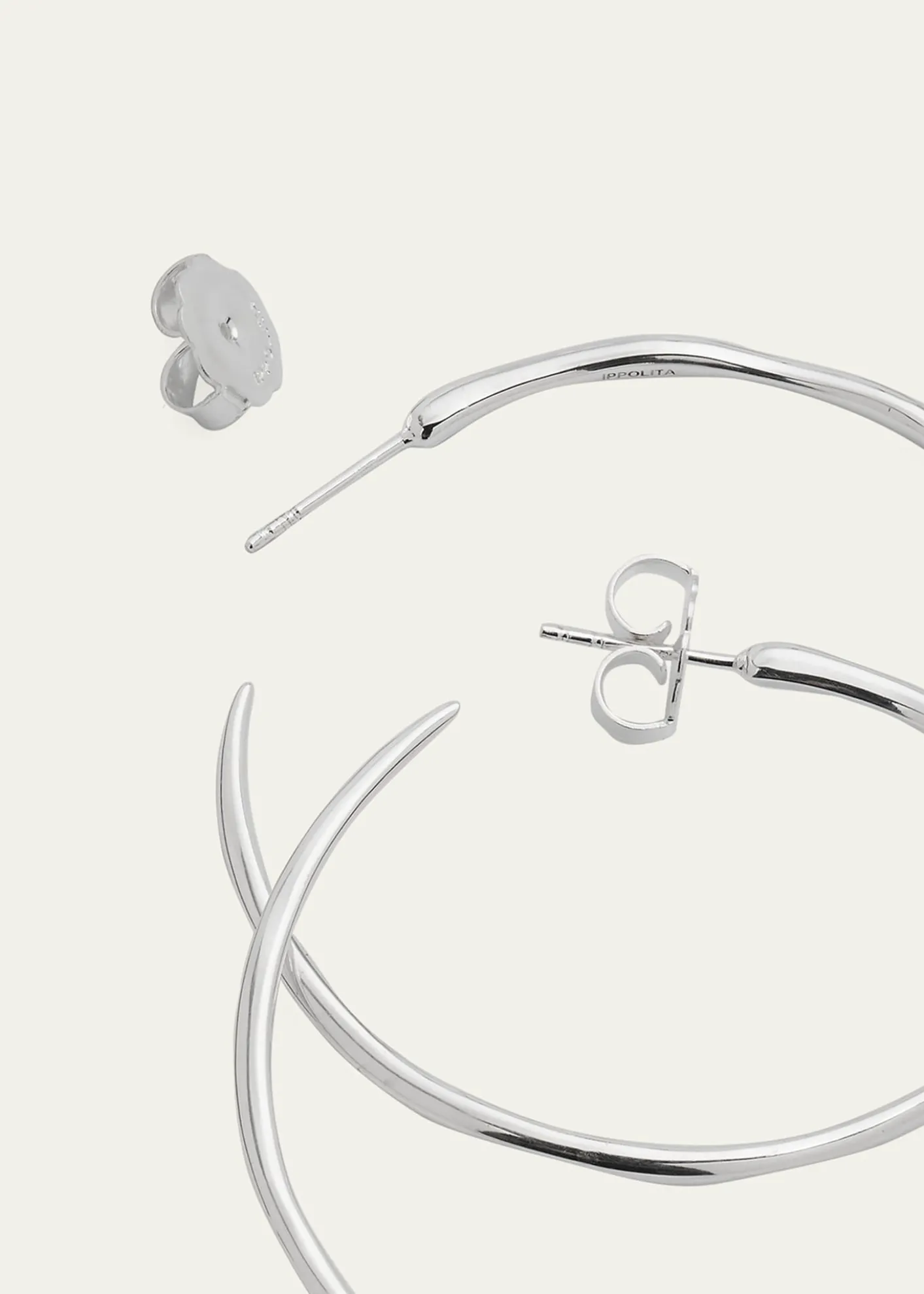 IppolitaLarge Squiggle Hoop Earrings in Sterling Silver