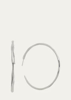IppolitaLarge Squiggle Hoop Earrings in Sterling Silver