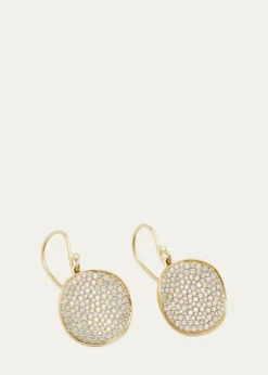 IppolitaMedium Flower Drop Earrings in 18K Gold with Diamonds