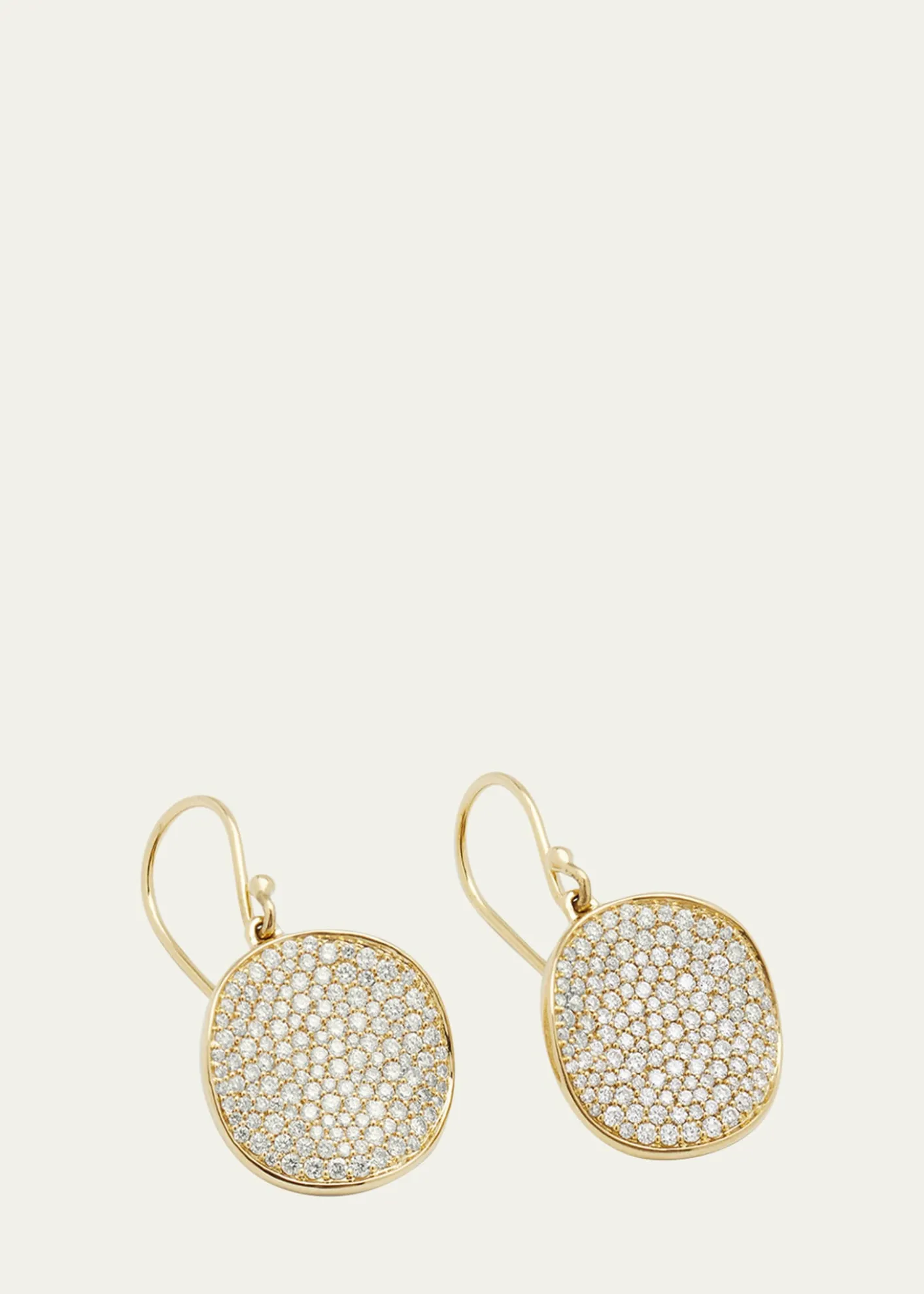 IppolitaMedium Flower Drop Earrings in 18K Gold with Diamonds