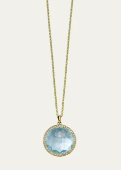 IppolitaMedium Pendant Necklace in 18K Gold with Diamonds