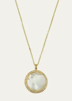 IppolitaMedium Pendant Necklace in 18K Gold with Diamonds