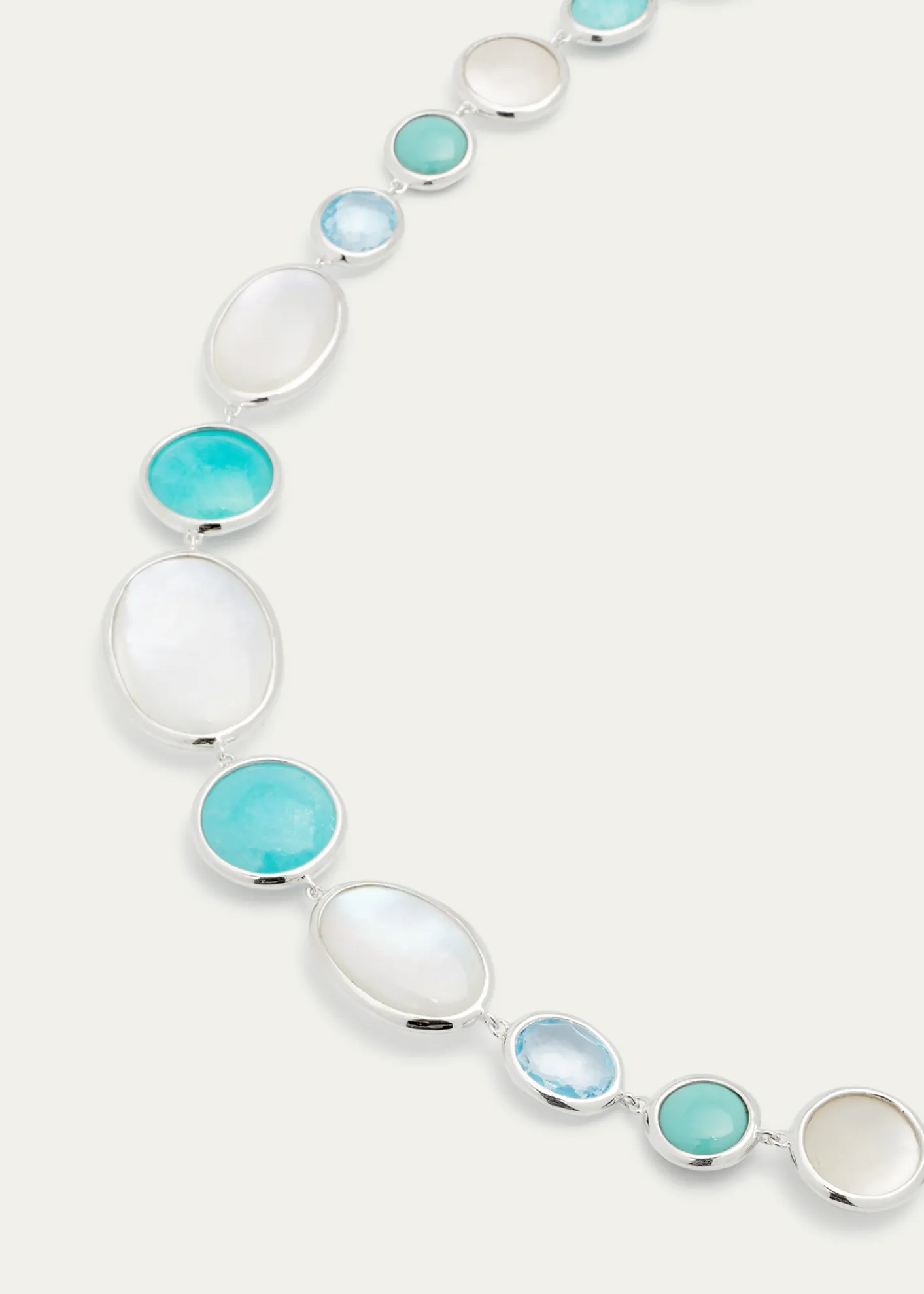 IppolitaMedium Stone Collar Necklace in Sterling Silver