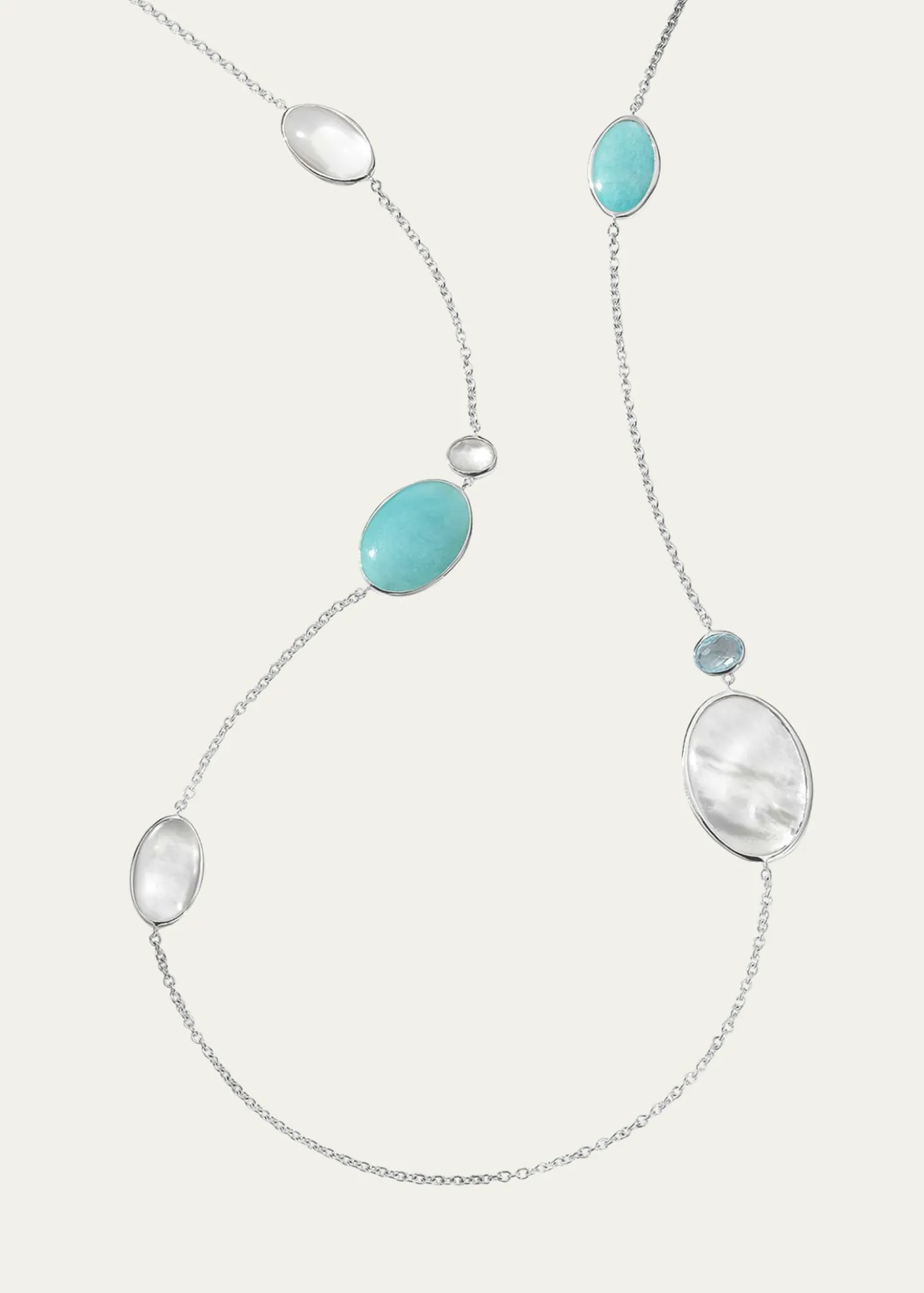 IppolitaMedium Stone Collar Necklace in Sterling Silver