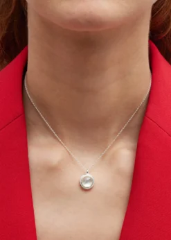 IppolitaMini Pendant Necklace in Sterling Silver with Diamonds