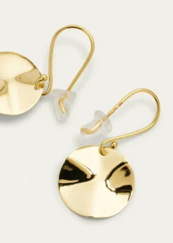 IppolitaMini Wavy Disc Earrings in 18K Gold