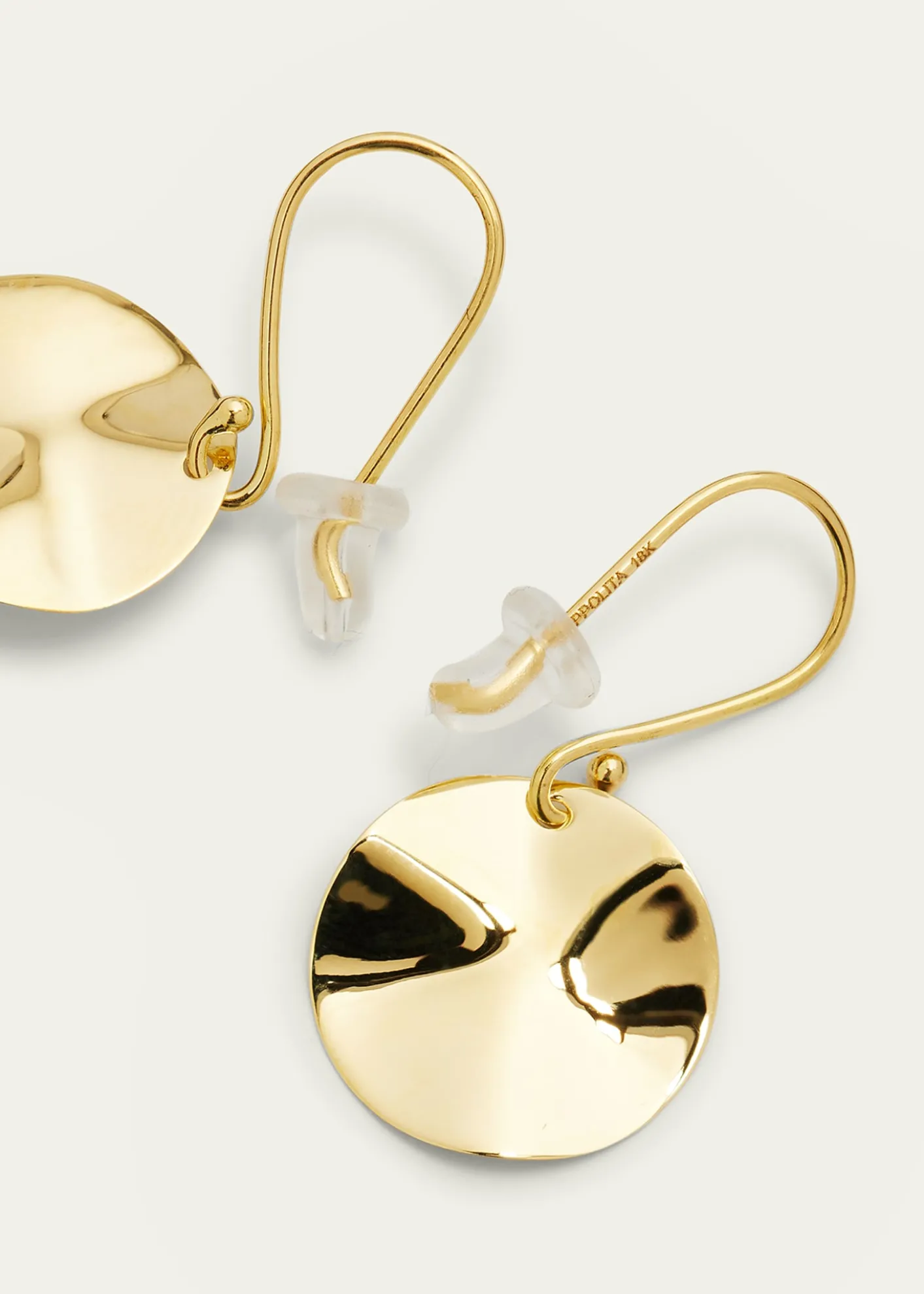 IppolitaMini Wavy Disc Earrings in 18K Gold