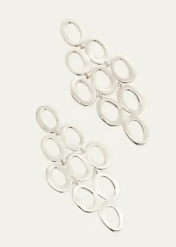 IppolitaOpen Oval Cascade Earrings in Sterling Silver