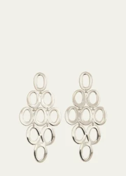 IppolitaOpen Oval Cascade Earrings in Sterling Silver