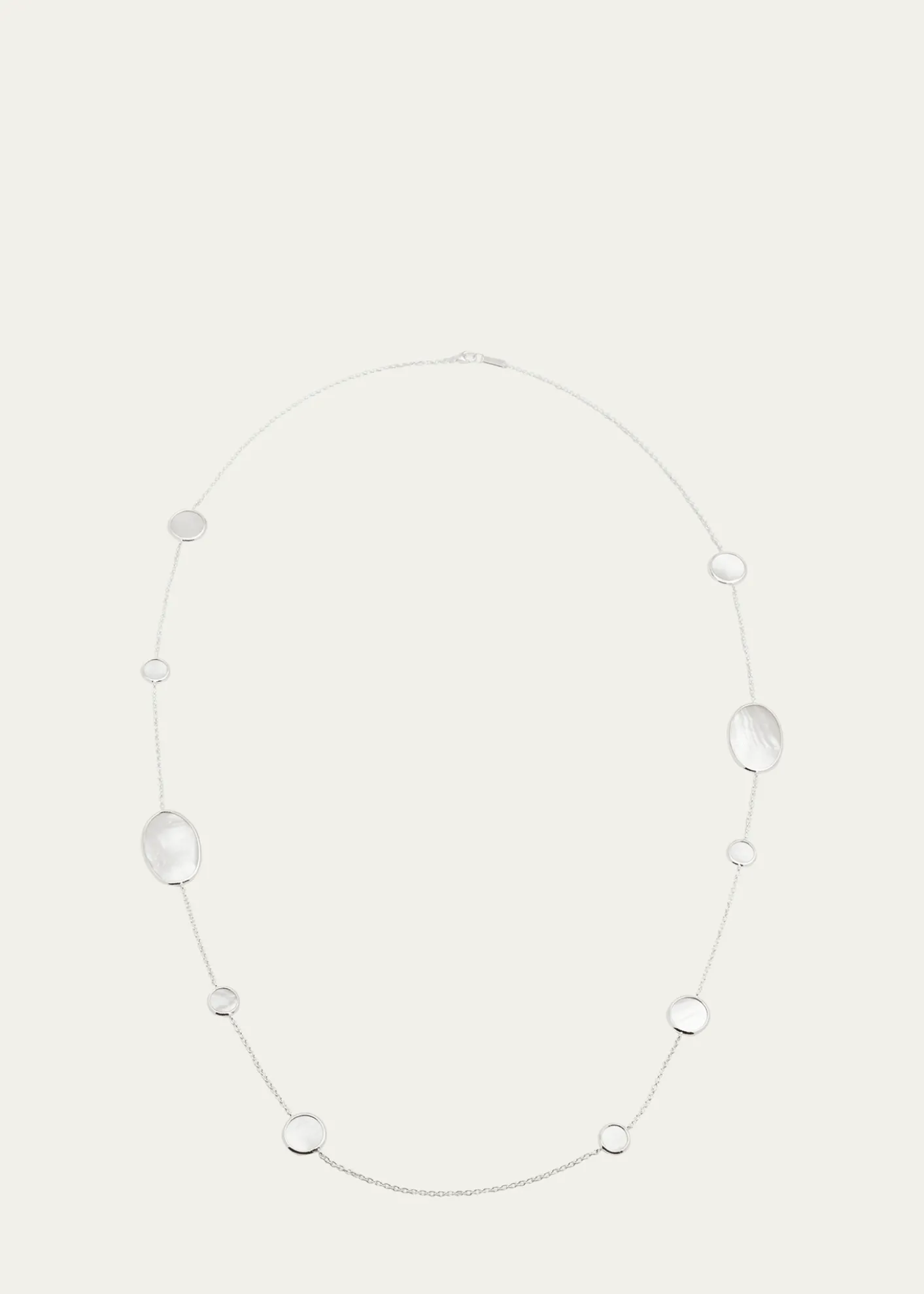 IppolitaOval Station Necklace in Sterling Silver