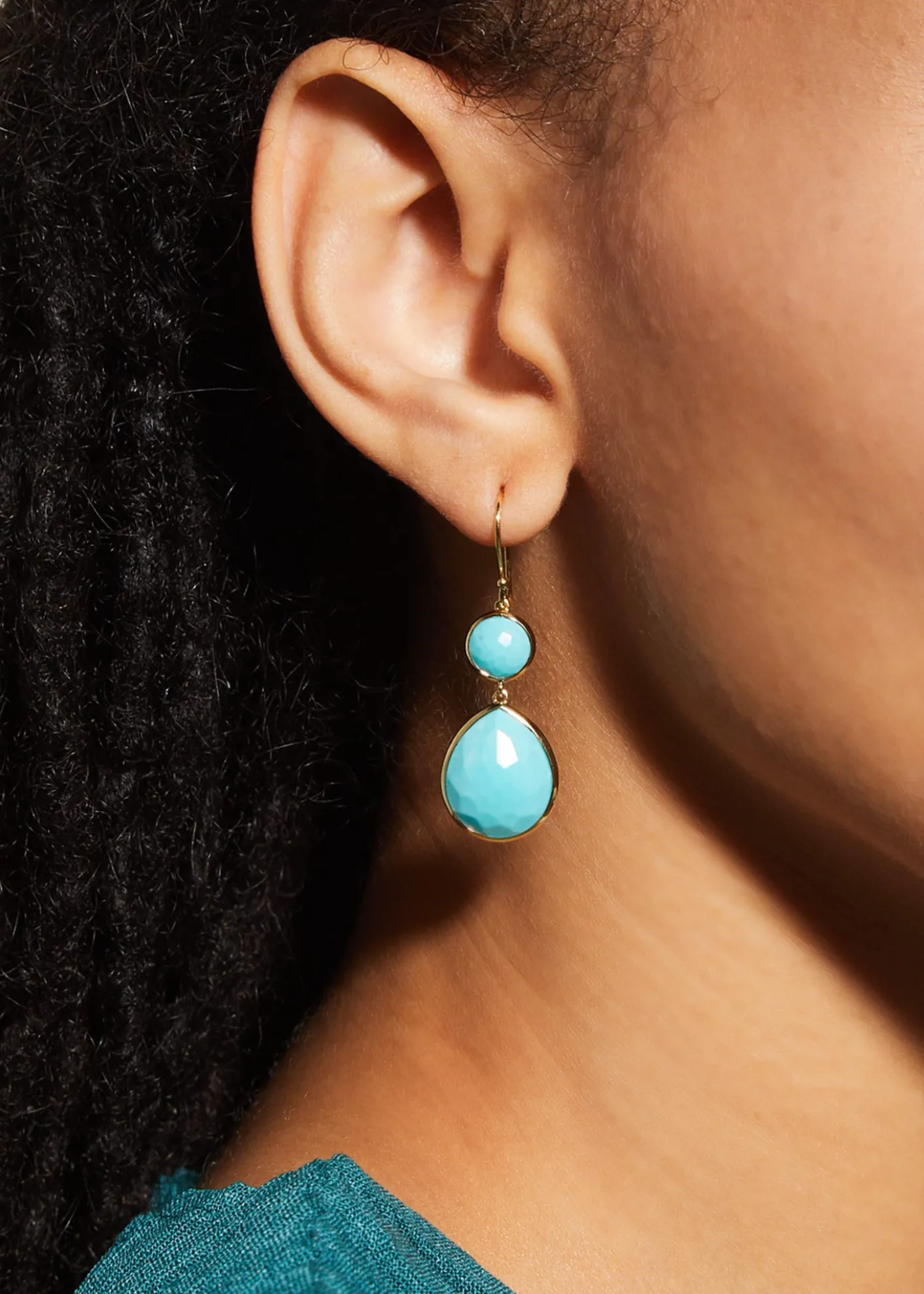 IppolitaRock Candy Snowman Teardrop Earrings in 18K Gold