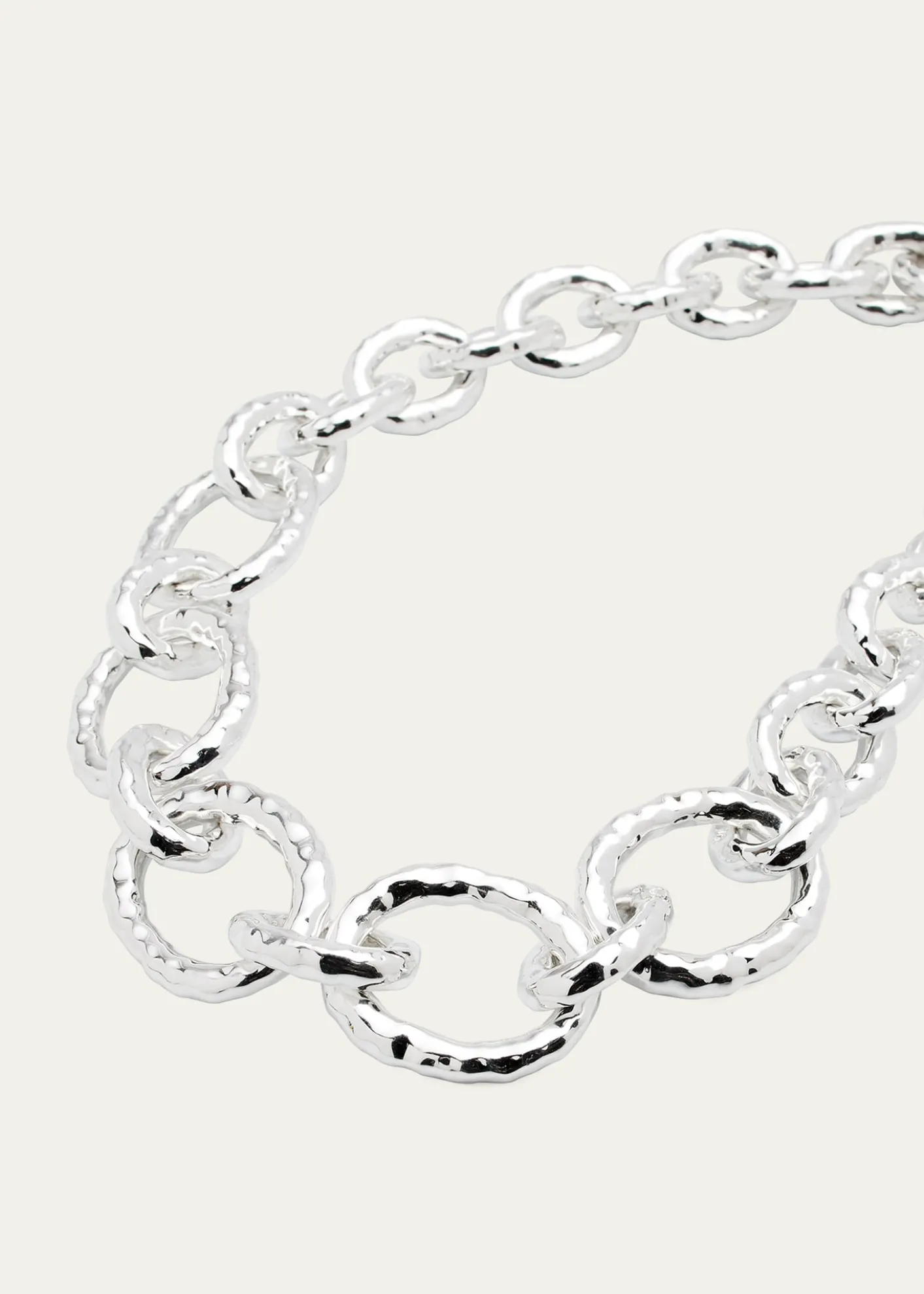IppolitaShort Hammered Bastille Necklace in Sterling Silver