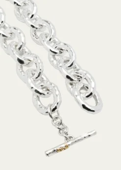 IppolitaShort Hammered Bastille Necklace in Sterling Silver
