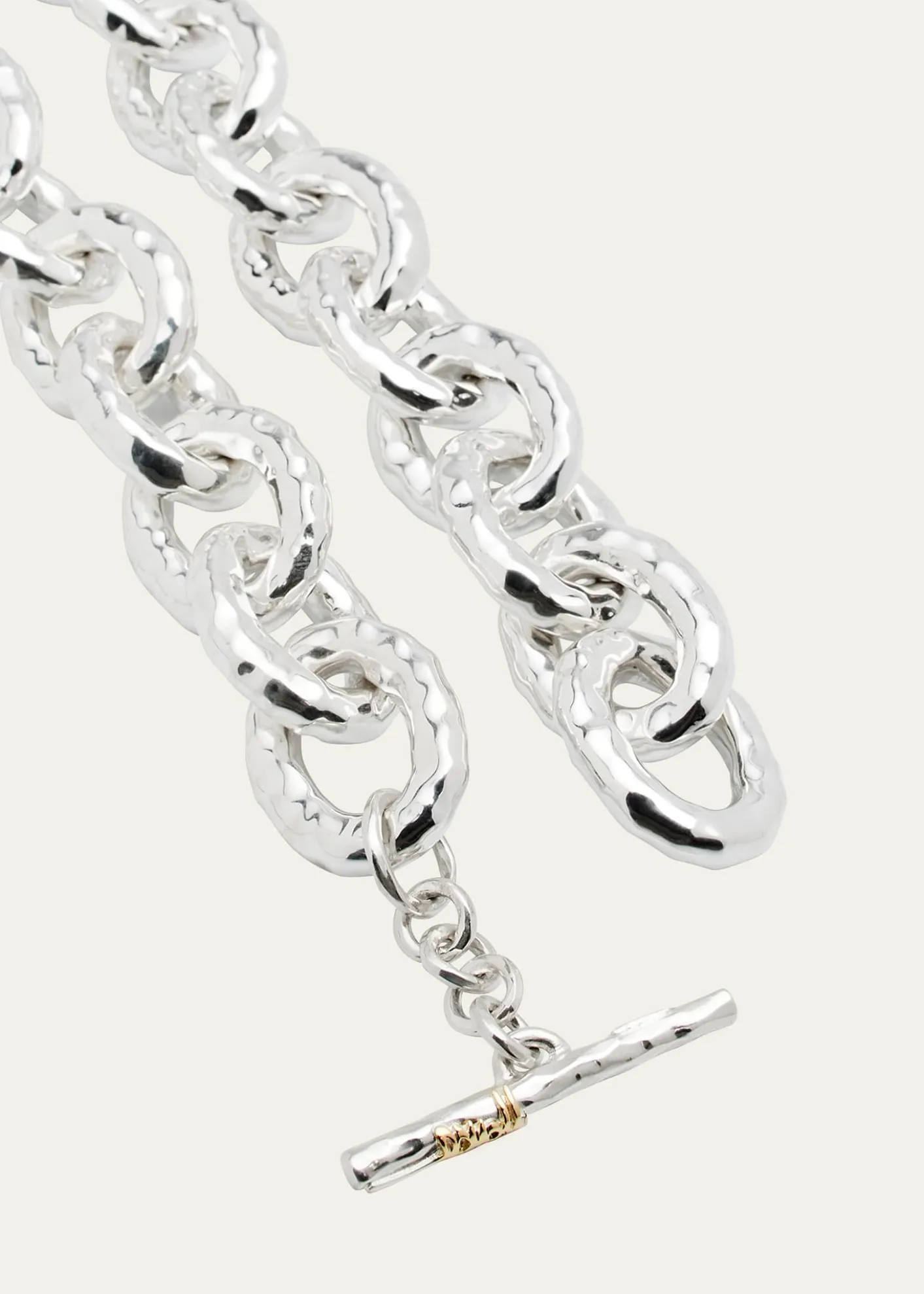 IppolitaShort Hammered Bastille Necklace in Sterling Silver