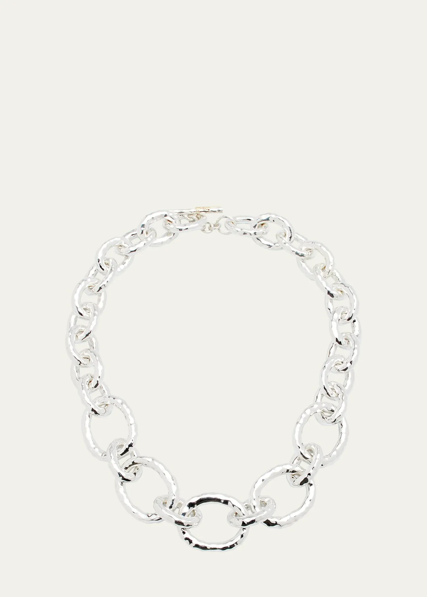 IppolitaShort Hammered Bastille Necklace in Sterling Silver