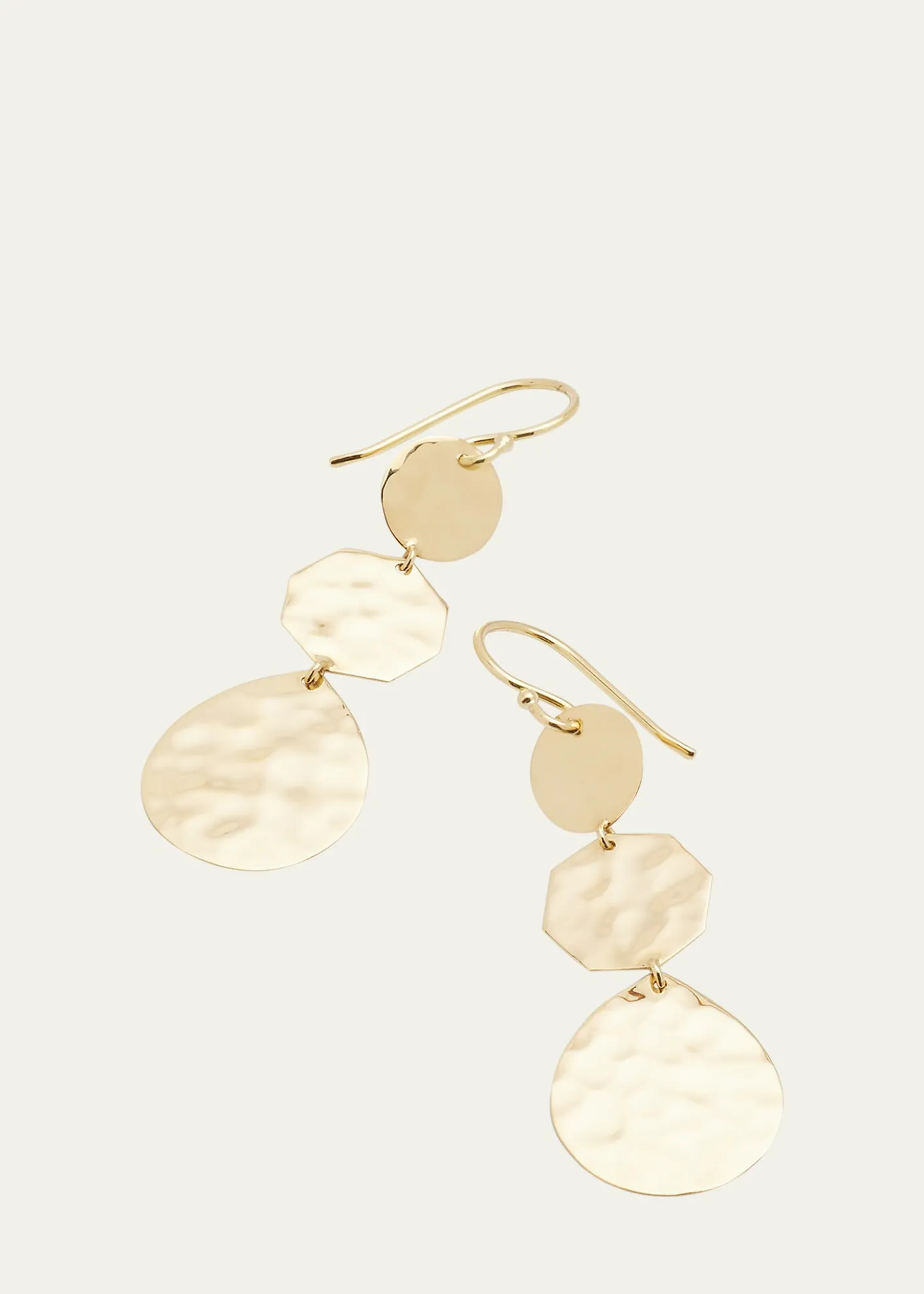 IppolitaSmall Crinkle Crazy 8's Earrings in 18K Gold