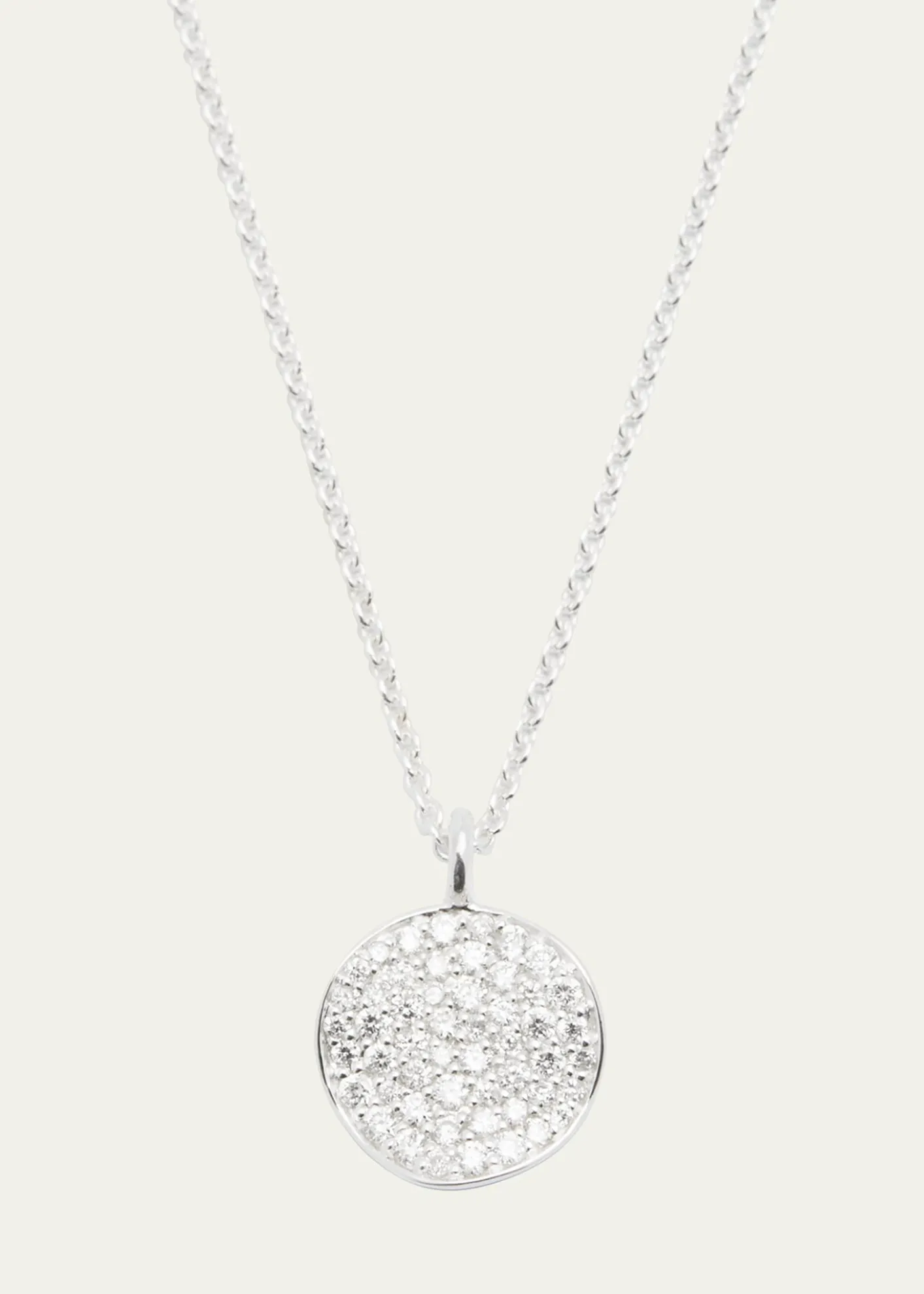 IppolitaSmall Flower Pendant Necklace in Sterling Silver with Diamonds