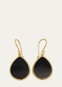 IppolitaSmall Stone Teardrop Earrings in 18K Gold